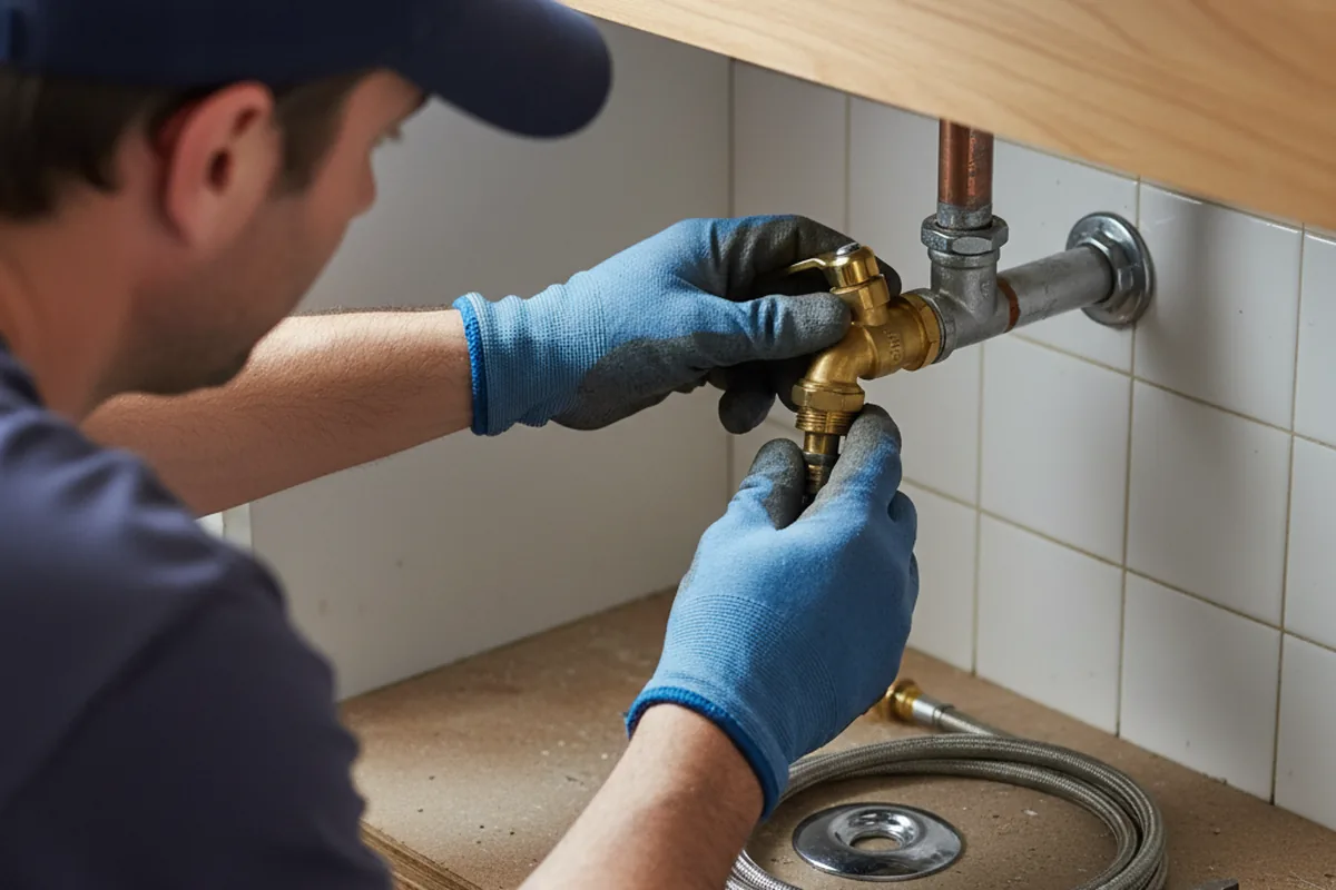 Shutoff valve and fitting work during Faucet and Fixture Repair in Roxbury